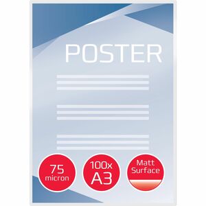 ACCO Matt Laminating Pouch - Sheet Size Supported: A3 303 mm Width x 426 mm Length - Laminating Pouch/Sheet Size: 75 µm Th
