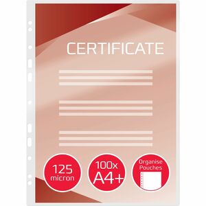 Organise - Sheet Size Supported: A4 229 mm Width x 303 mm Length - Laminating Pouch/Sheet Size: 125 µm Thickness - High Gl