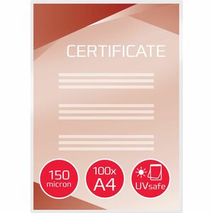 ACCO UVSafe Laminating Pouch - Sheet Size Supported: A4 - Laminating Pouch/Sheet Size: 303 mm Width x 150 µm Thickness - H