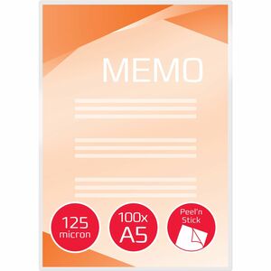 ACCO Peel'nStick Laminating Pouch - Sheet Size Supported: A5 154 mm Width x 216 mm Length - Laminating Pouch/Sheet Size: 1
