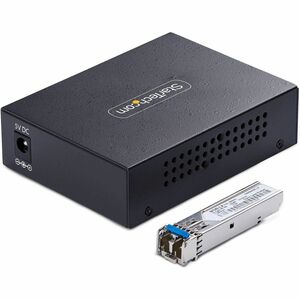 StarTech.com Gigabit Ethernet Copper-to-Fiber Media Converter, SM LC, 40km, 10/100/1000 Mbps, RJ45 to LC, 9K Jumbo Frames,