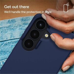 ZAGG Milan Snap Case for Samsung Galaxy S26 Ultra Smartphone - Textured Edges - Navy - 1 / Pack - Drop Resistant, Anti-sli