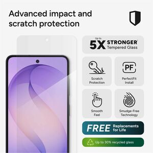 invisibleSHIELD Glass Elite 9H Tempered Glass, Aluminosilicate Glass Screen Protector for Samsung Galaxy S26 - For AMOLED 