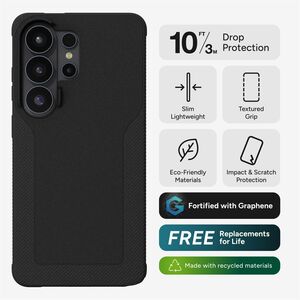 ZAGG Luxe Case for Samsung Galaxy S26 Ultra Smartphone - Textured Side, Textured Panel, Grip Texture, Texture Design - Bla