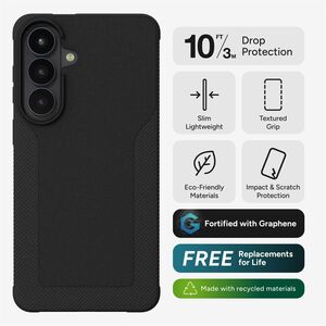 ZAGG Luxe Case for Samsung Galaxy S26+ Smartphone - Textured Sides, Textured Panels - Black - Drop Resistant, Impact Resis