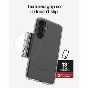 ZAGG Crystal Palace Case for Samsung Galaxy S26+ Smartphone - Textured Edges, Textured Grip - Clear - Drop Resistant, Yell