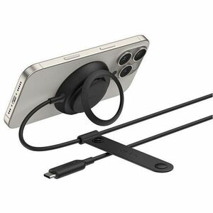 Belkin 25W Compact Wireless Magnetic Charging Stand for Smartphones - Magsafe and Qi2 Compatible - Black - For iPhone, Mag