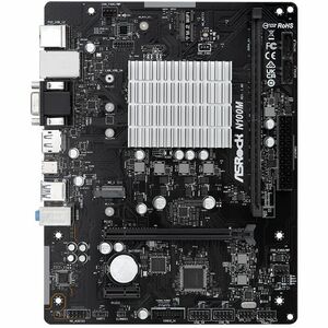 ASRock N100M Desktop-Mainboard - Micro ATX - N-Serie, Celeron Unterstützter Prozessor - 32 GB DDR4 SDRAM Maximaler Arbeits