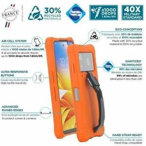 MOBILIS PROTECH Robust Tasche Zebra Mobilcomputer - Warn-Orange - Sturzsicher, Stoßfest, Staubfest, Schlagfest, Anitbakter
