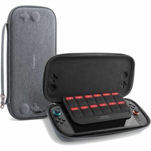 Spigen Klasden Carrying Case (Pouch) Nintendo Gaming Console - Charcoal Grey - Drop Resistant, Scuff Resistant - Fabric, E