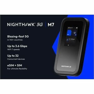 Netgear Nighthawk MH7150 Wi-Fi 7 IEEE 802.11be Cellular Modem/Wireless Router - 5G - LTE Cat 20 - 460.80 MB/s Wireless Spe