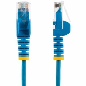 StarTech.com Cavo Ethernet CAT6 Blu da 25cm; Patch UTP PoE 100W con Plug RJ45 Antigroviglio, Cavo Lan Slim in Rame Puro 28