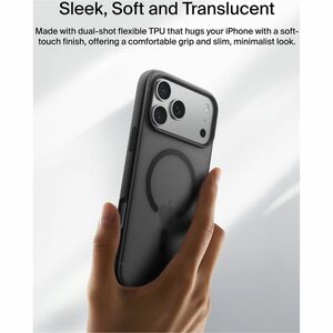 Belkin SheerForce Grip Series Case for iPhone 17 Pro - For Apple iPhone 17 Pro Smartphone - Anti-slip textured - Black - T