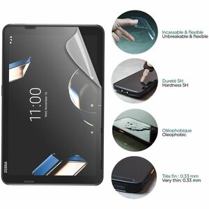 MOBILIS 5H Tempered Glass Anti-glare Screen Protector for Zebra ET401 - Clear - For 20.3 cm (8") - Anti-microbial - Anti-s