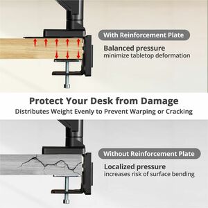 SIIG Adjustable Reinforcement Bracket Mount Plate-black Protects Your Desktop - Adjustable Reinforcement Bracket Mount Pla