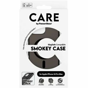 CARE Urban Combat Hülle für Apple iPhone 16 Pro Max Smartphone - Transparent, Schwarz - Rauch - Sturzsicher, Vergilbungsbe