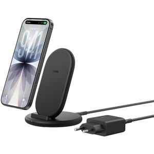 Belkin BoostCharge Induktionsladegerät - Schwarz - für Qi-fähiges Gerät, Smartphone, iPhone - Eingangsstecker: USB - Tempe