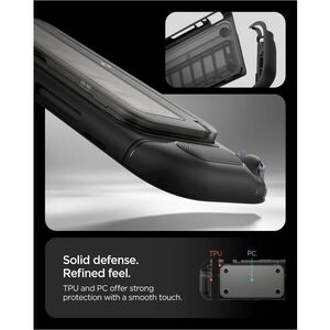 Spigen Case for Nintendo Gaming Console - Black - Thermoplastic Polyurethane (TPU), Polycarbonate (PC)