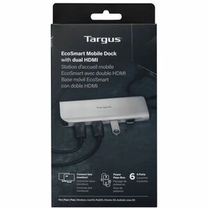 Station d'accueil Targus USB 3.2 (Gen 2) Type C pour Notebook, Souris, Clavier, Lecteur flash, Disque dur - Capacité de ch