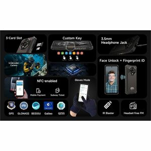 Ulefone Armor X16 128 GB Rugged Smartphone - 16.7 cm (6.6") LCD HD+ 1612 x 720 - Octa-core (Cortex A75Dual-core (2 Core) 2