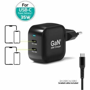 WALL CHARGER TYPE C PD 35W GAN + CTOC CABLE 2 M - EU