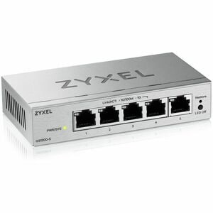 ZYXEL GS1200 GS1200-5v3 5 Ports Manageable Ethernet Switch - Gigabit Ethernet - 10/100/1000Base-T - 2 Layer Supported - 2.
