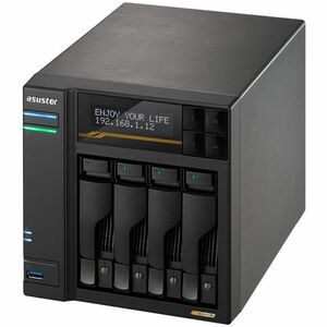 ASUSTOR LOCKERSTOR 4 Gen3 AS6804T SAN/NAS Storage System - Ryzen Embedded V3C14 Quad-core (4 Core) 2.30 GHz - 4 x HDD Supp
