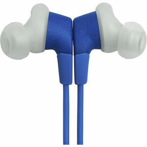 JBL Endurance Run 3 Wired Earbud, Behind-the-ear Stereo Earset - Blue - Binaural - In-ear - 20 Hz to 20 kHz - Mini-phone (