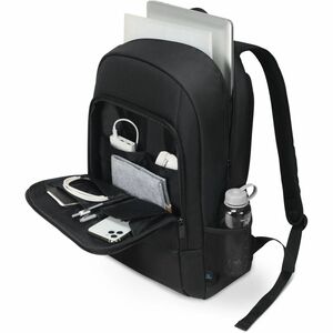Dicota TWO Tasche (Rucksack) für 38,1 cm (15 Zoll) bis 43,9 cm (17,3 Zoll) Notebook - Schwarz - 300D rPET Polyester Körper
