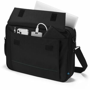 Dicota TWO Carrying Case for 35.6 cm (14") to 40.6 cm (16") Notebook - Black - Water Resistant, Weather Resistant - 300D r