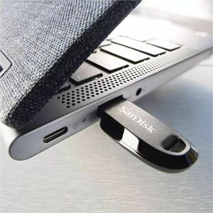 SanDisk Ultra Curve SDCZ550-256G-I35 256 GB USB 3.2 (Gen 1), USB 3.0, USB 2.0 Flash Drive - Black - 100 MB/s Read Speed - 