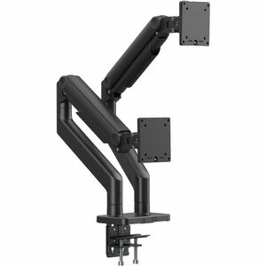 Digitus Tischhalterung für Monitor, Flachbildschirm, Gekrümmte Bildschirmanzeige - Schwarz - Höhenverstellbar - 2 Unterstü