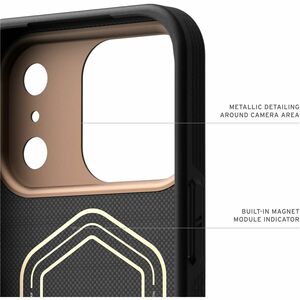 Urban Armor Gear Fibr Armr Case for Apple iPhone 17 Pro Smartphone - Graphite, Bronze - Anti-slip, Drop Resistant, Heat Re