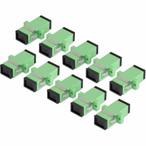 StarTech SC to SC Coupler 10 Pack, OS2 Single Mode SC Fiber Optic Coupler with Flange, SC/APC Simplex Adapter - 10 Pack of