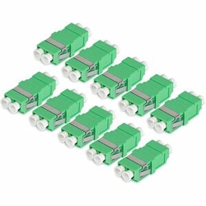 StarTech LC to LC Coupler 10 Pack, OS2 Single Mode SC Footprint LC Fiber Optic Coupler without Flange, LC/APC Duplex Adapt