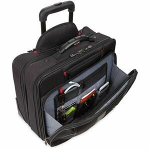 SwissGear Granada Pro 602684 Carrying Case (Roller) for 17" Notebook - Black - Polyester Body - Telescoping Handle, Trolle