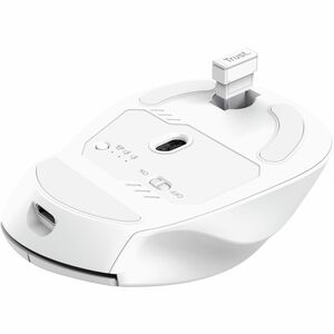 Trust Niven Mittlere Größe Maus - Bluetooth/Radio-Frequenz - USB 2.0 Typ C - Optisch - 7 Taste(n) - Weiß - Kabellos - 2,40