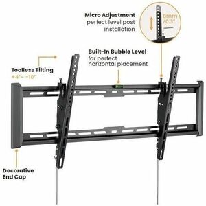 Staffa montaggio ITB Economy per Monitor, Schermo - Nero - 165,1 cm a 228,6 cm (90"") Supporto schermo - 75 kg Capacità di