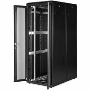 Digitus Unique 42U Bodenstehend Geschlossener Schrank Rackschrank für Server, PDU1135 mm Regaltiefe - Schwarz - Stahl, Ble