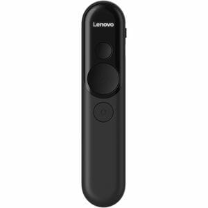 Lenovo Presentation Pointer - Bluetooth/Radio Frequency - USB Type A, USB Type C - Laser - 3 Button(s) - Black - Wireless 