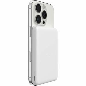 Belkin BoostCharge Power Bank - White - For Earbud, iPhone, Qi-enabled Device - 5000 mAh - 15 W - USB Type-C Connector - L