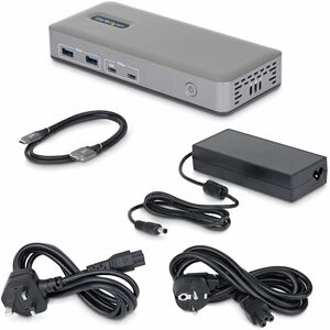 StarTech.com USB-C Dockingstation, Dual 4K 60Hz DisplayPort MST Dock, 100W Power Delivery Laptop-Ladung, 1GbE, treiberlos,