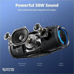 Tronsmart Mirtune S100 Pórtatil Bluetooth Sistema de Altavoces - 50W RMS - Negro - Batería Recargable - 1
