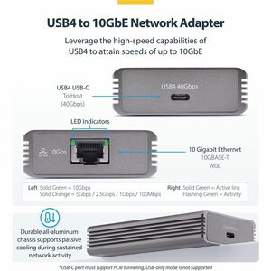StarTech.com 10Gigabit Ethernet Adapter for Computer, Switch, Access Point - 10GBase-T, 5GBase-T, 2.5GBase-T, 1000Base-T, 