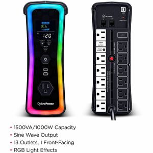 UPS de línea interactiva CyberPower GX150C2 - 1.50kVA/1kW - Minitorre - 8Hora(s) Recarga - 2.30Minuto(s) Stand-by - 120 V 