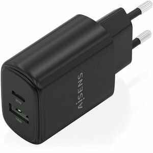 CARGADOR GAN 30W USB-C PD3.0 QC4.0 USB-A QC3.0 NEGRO
