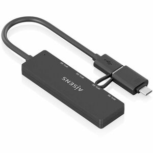 HUB USB 3.1 USB-C/M Y USB-A/M 4XTIPO A/H NEGRO 15CM