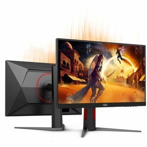 AOC 24G4HA 24" Class Full HD Gaming LED Monitor - 16:9 - Black, Red - 60.5 cm (23.8") Viewable - Fast IPS - WLED Backlight