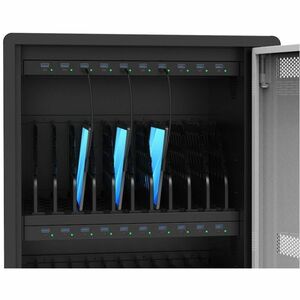 Naotic Charging Cabinet - 20 Devices Supported - 65.2 cm Height x 49.5 cm Width x 41.7 cm Depth - For Tablet, Notebook, Sm