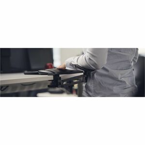 Mousetrapper Armrest - 30 mm - 90 mm Adjustable Height - Clamp Mount - Artificial Leather, Aluminium